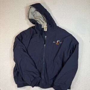 Vintage Walt disney world navy zip up jacket size XL